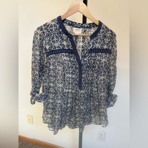Anthropologie Maeve Abella popover top